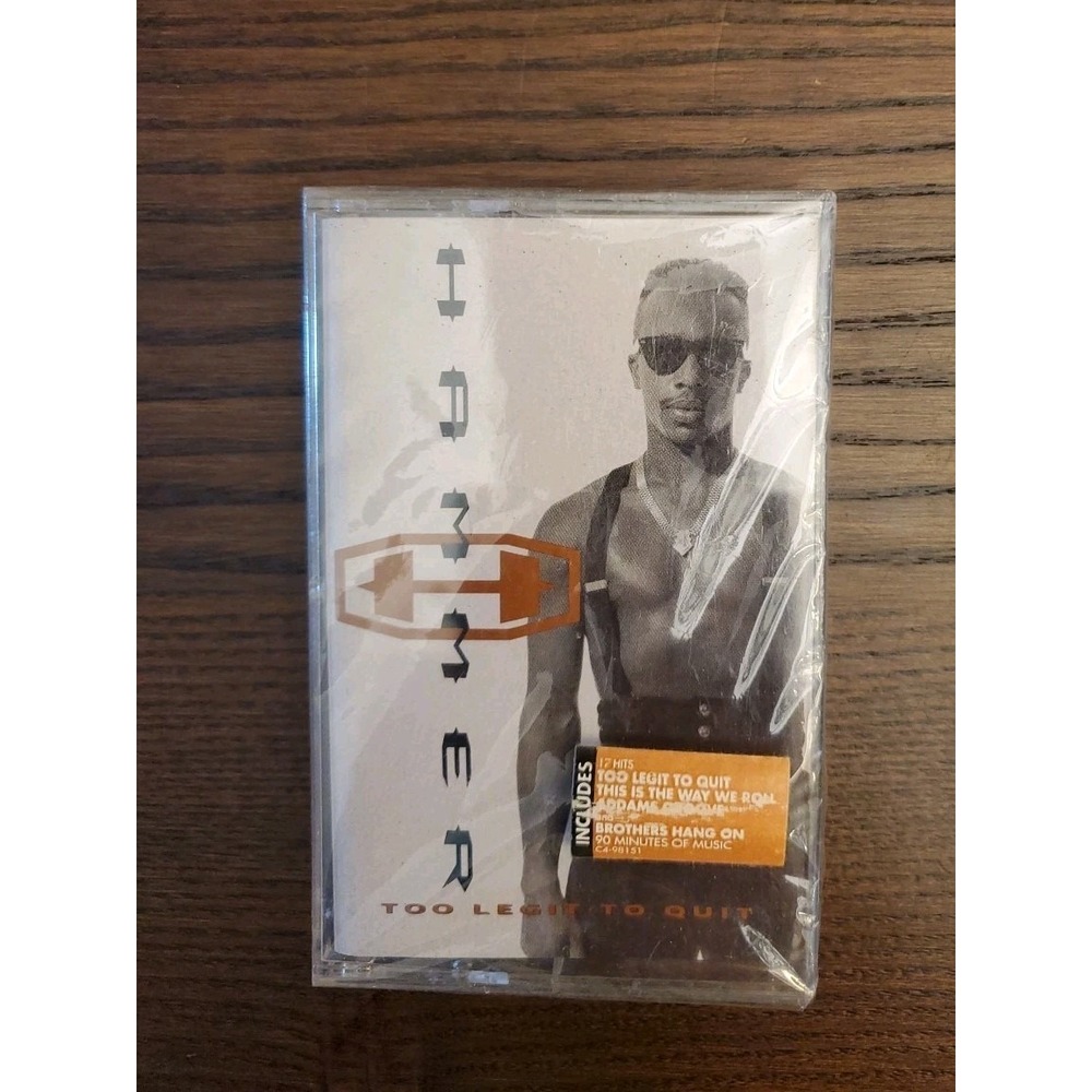 Vintage MC Hammer "Too Legit to Quit" Cassette Tape – 17 Hits, New Sealed 1991‎